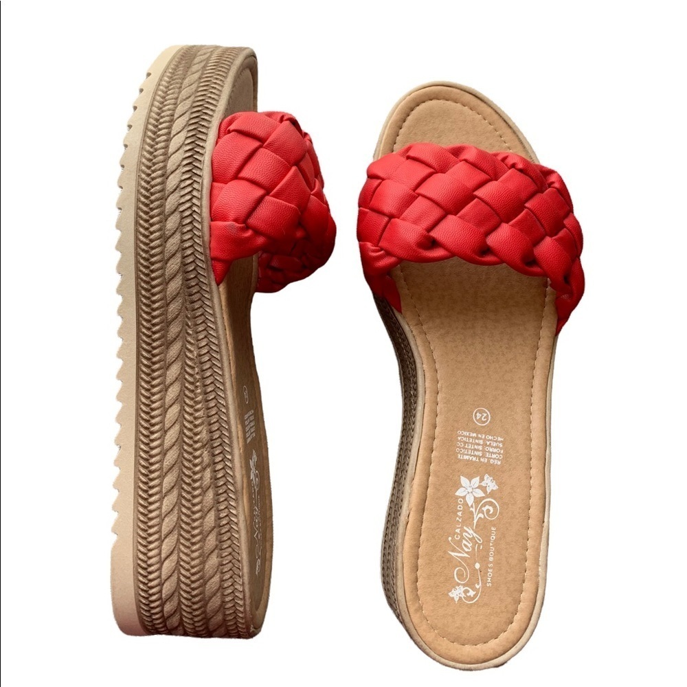 Nay Calzado Red Coral Sandal Size 24